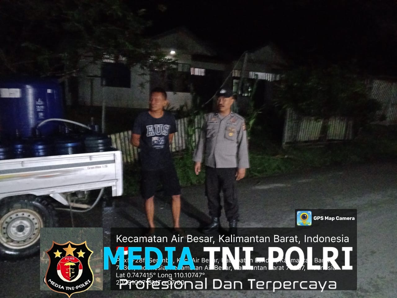 Patroli Malam, Polisi Cegah Potensi Gangguan Kamtibmas di Air Besar