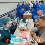 Sambut HUT Polairud Ke-75, Batalyon B Pelopor Ikuti Bhakti Kesehatan Donor Darah di Mako Ditpolairud Polda Kalteng
