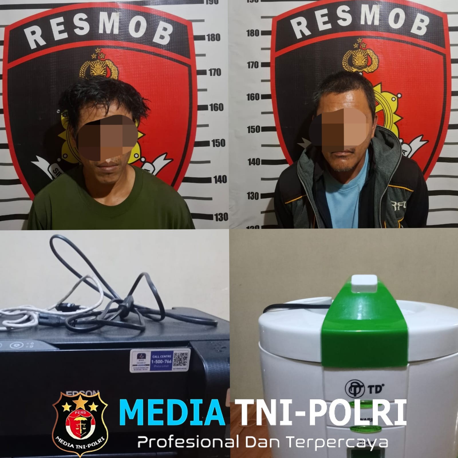 Dua Pelaku Curat Diamankan Sat Reskrim Polres Lampung Utara