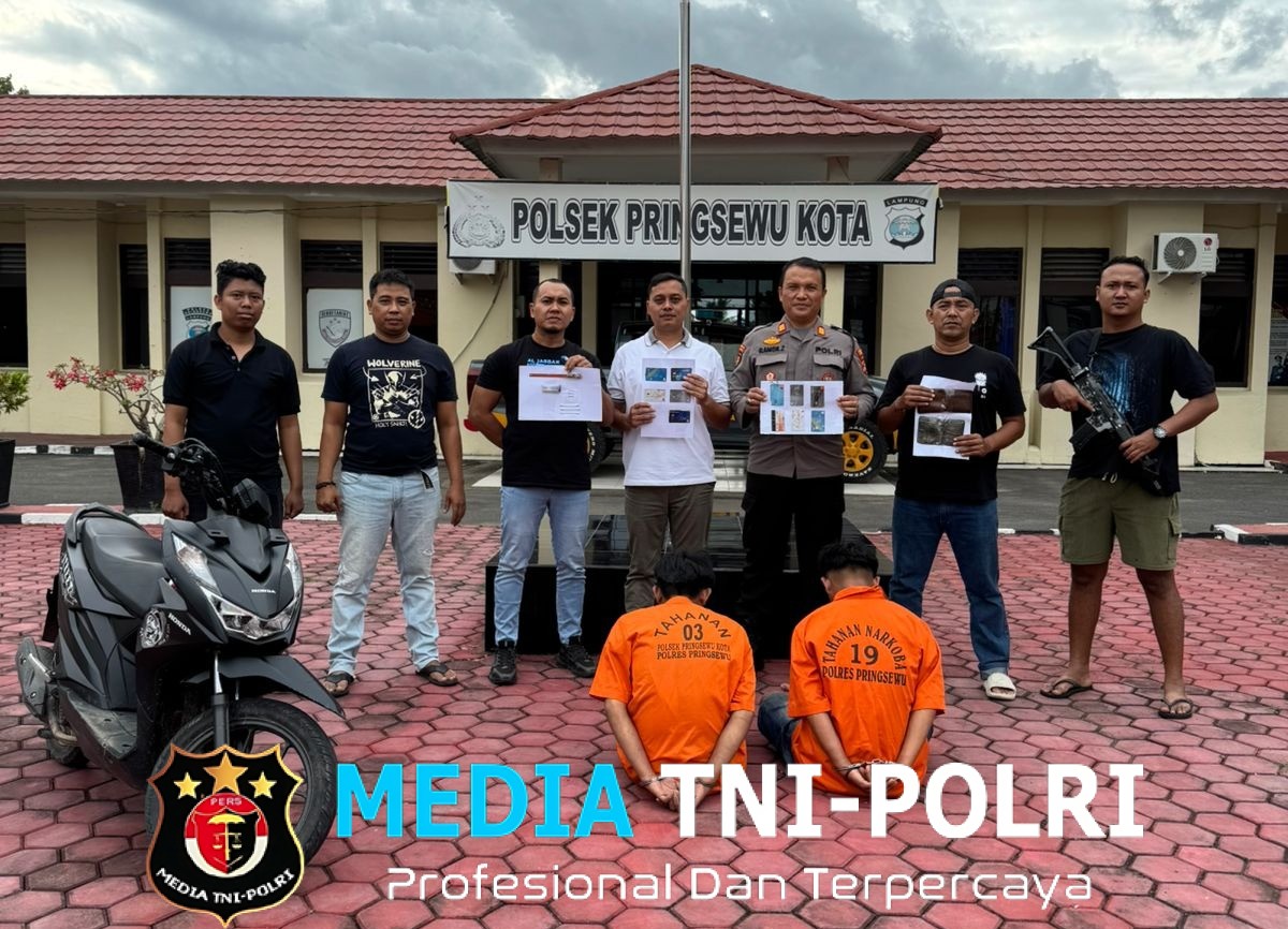 Polsek Pringsewu Kota Tangkap Dua Pelaku Pencurian Modus Ganjal Mesin ATM
