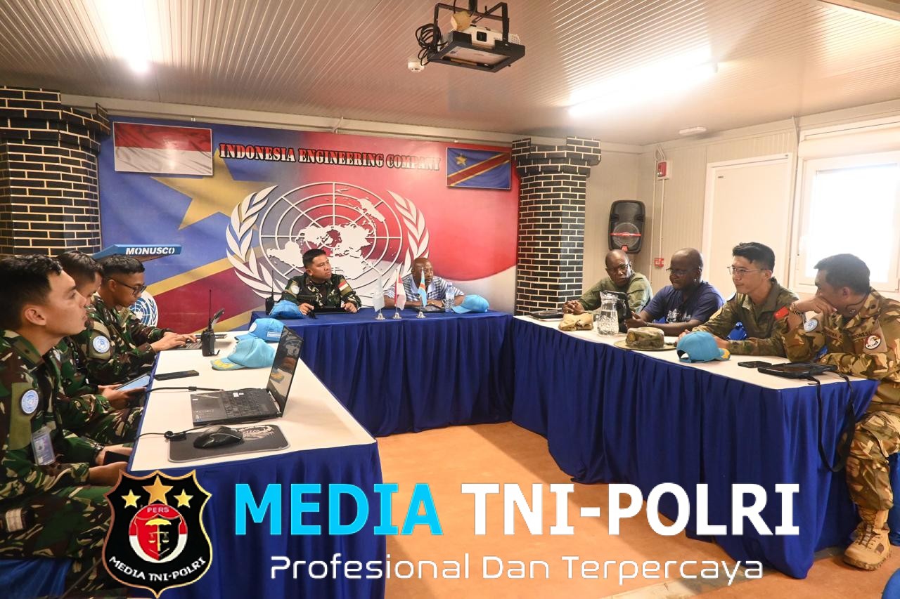 Dukung Uji Kesiapan Operasional Satuan, Satgas Kompi Zeni TNI Konga XX-V MONUSCO Laksanakan Operational Readiness Inspections