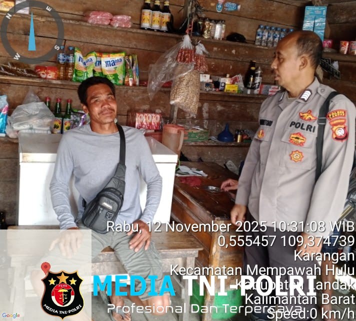 Wujudkan Situasi yang Aman dan Kondusif Personel Polsek Mempawah Melaksanakan Patroli Dialogis