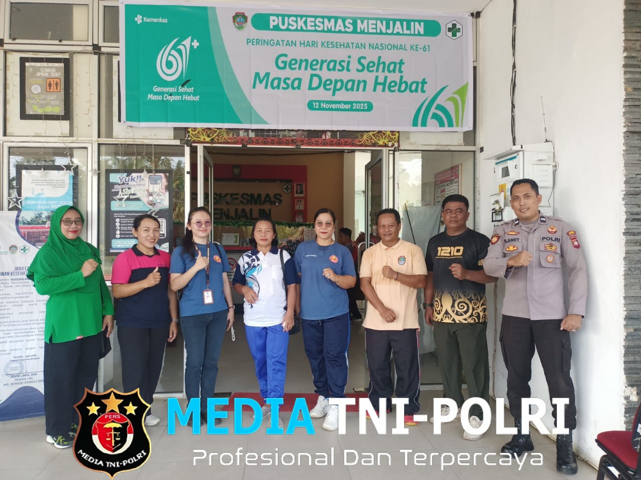 Personel Polsek Menjalin Hadiri Program Cek Kesehatan Gratis di Puskesmas Menjalin