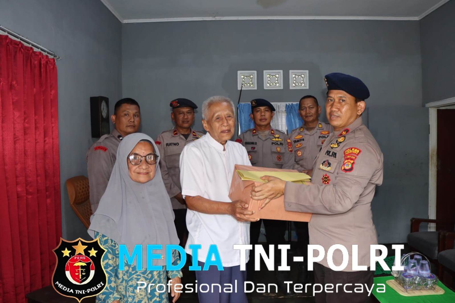 Jelang HUT ke-80 Brimob, Eks Pasukan Brimob Nusantara Polres Pringsewu Gelar Anjangsana ke Sesepuh Brimob