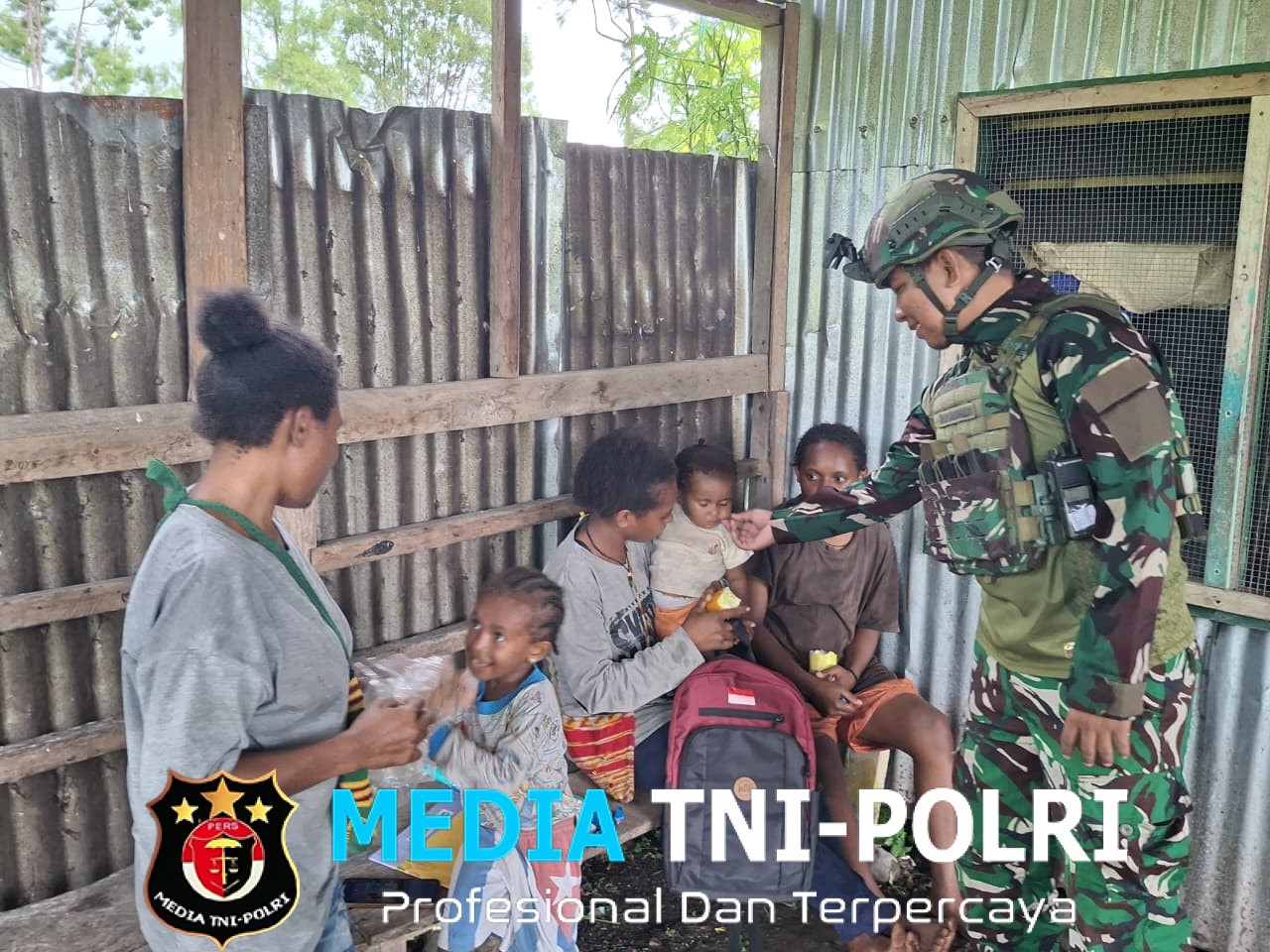 Kunjungan Kasih Satgas Yonif 521/DY Pos Eliliem Laksanakan Anjangsana di Panti Asuhan Distrik Elelim