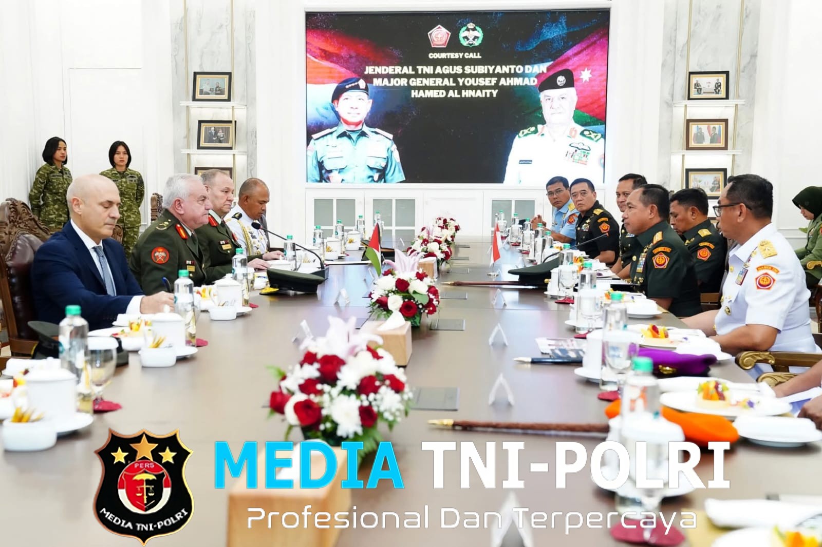 Kerja Sama Militer RI–Yordania Menguat, Panglima TNI Terima Kunjungan Kehormatan Mayor Jenderal Al Hnaity