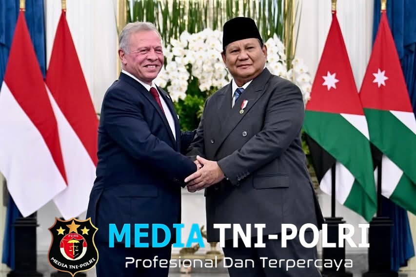 Presiden Prabowo Sambut Raja Abdullah II ibn Al Hussein di Istana Merdeka