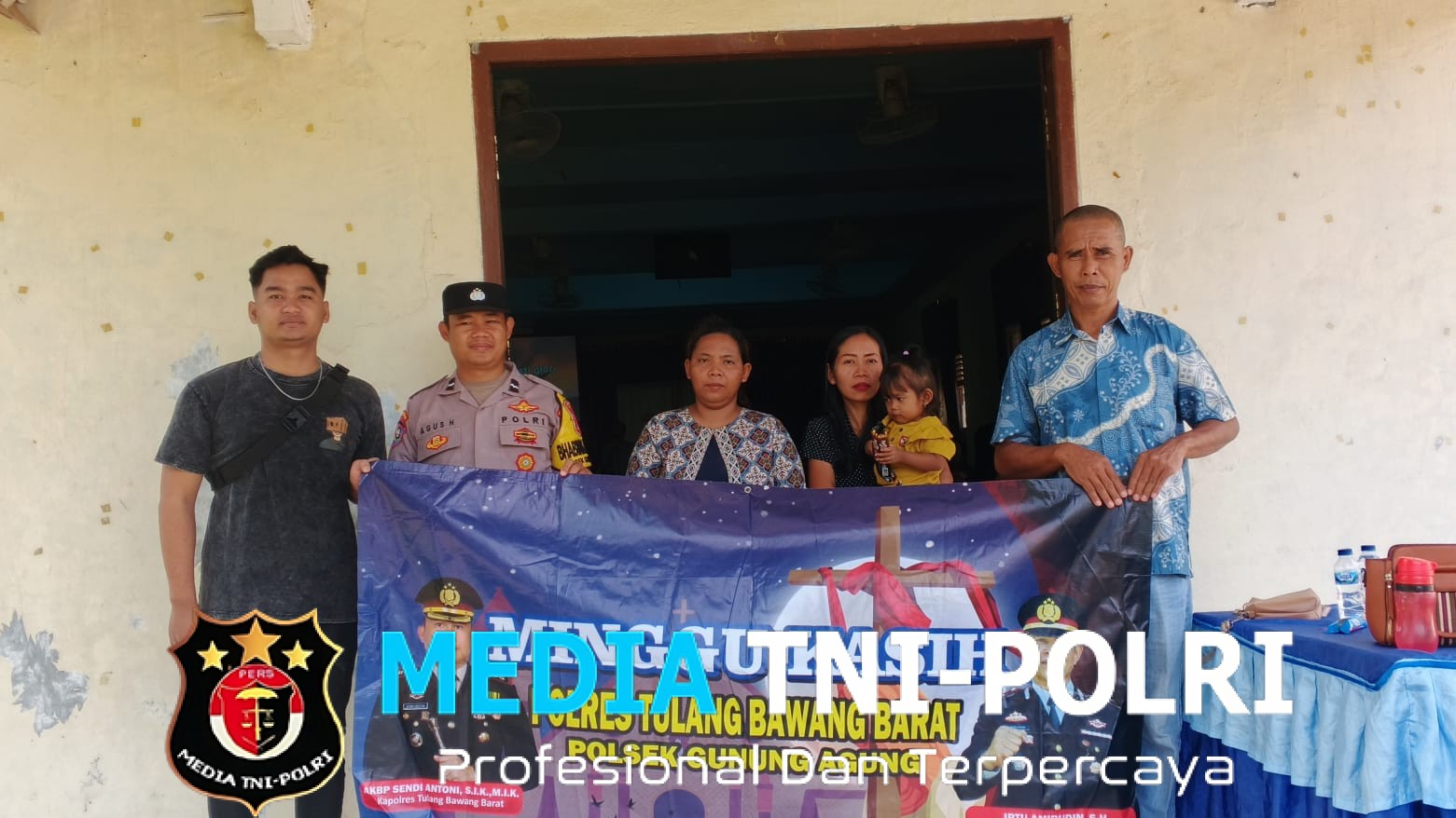 Polsek Gunung Agung Laksanakan Pengamanan Ibadah Gereja Minggu Kasih Gereja Kristen Muria Tiyuh Tunas Jaya