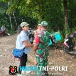 Babinsa dan PPL Nogosari Dampingi Petani Panen Padi