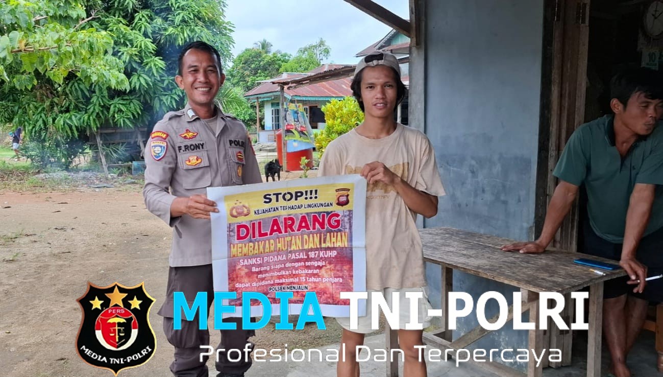 Bhabinkamtibmas Polsek Menjalin Laksanakan Himbauan dan Sosialisasi Karhutla