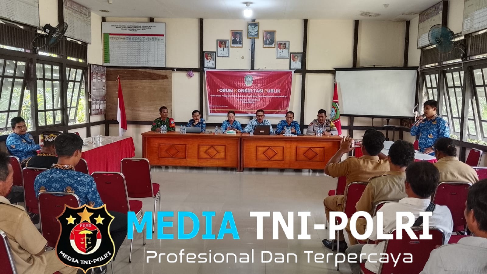Bhabinkamtibmas Hadiri Kegiatan Rapat Forum Konsultasi Publik (FKP) Tingkat Kecamatan Kuala Behe