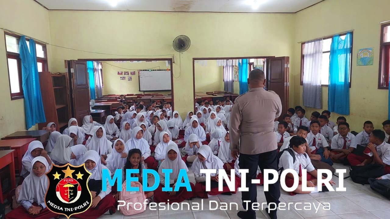 Cegah Bullying Sejak Dini, Personel Batalyon B Pelopor Beri Penyuluhan di SDN Kunjung Pasir Putih
