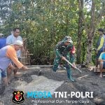 Wujud Nyata Kemanunggalan TNI dan Rakyat, Babinsa Koramil Simo Bantu Warga Bangun Rumah
