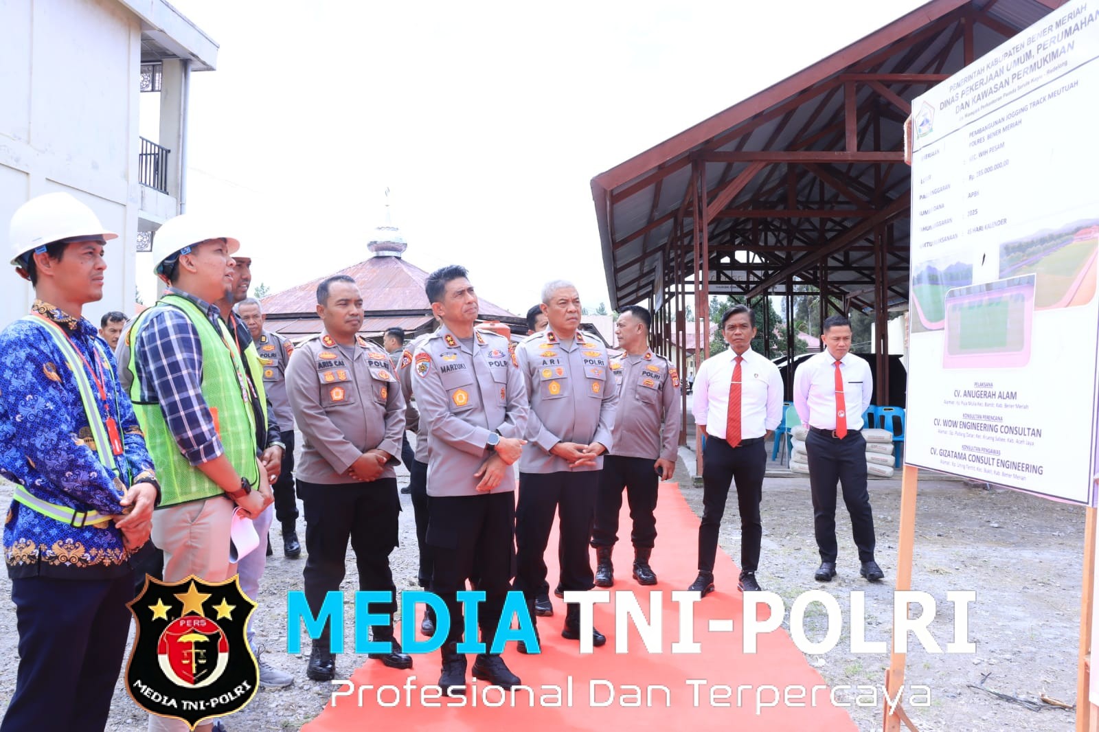 Kapolda Aceh Letakkan Batu Pertama Pembangunan Joging Track Metuah di Polres Bener Meriah