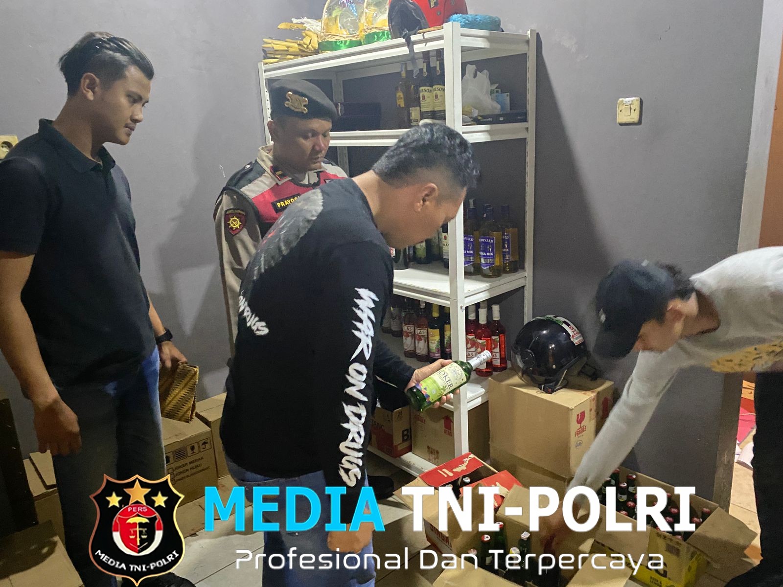 Polres Wonogiri Gelar Operasi Miras, Puluhan Botol Berbagai Jenis Berhasil Disita