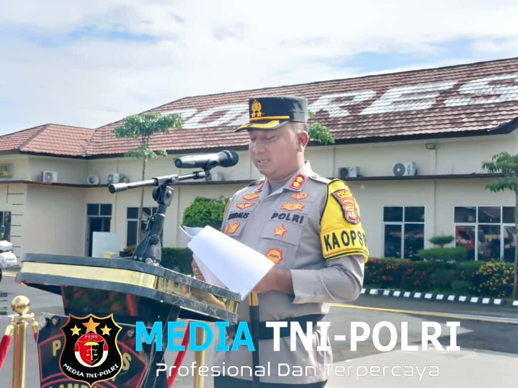Polres Mesuji Gelar Apel Pasukan dalam Rangka Dimulainya Operasi Zebra Krakatau 2025