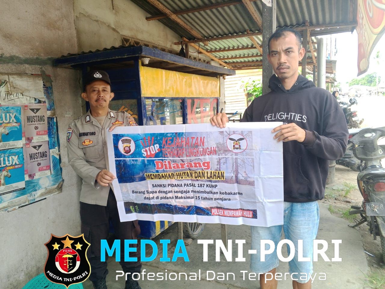 Bripka Riswantoro Ajak Masyarakat Tidak Melakukan Pembakaran Hutan dan Lahan