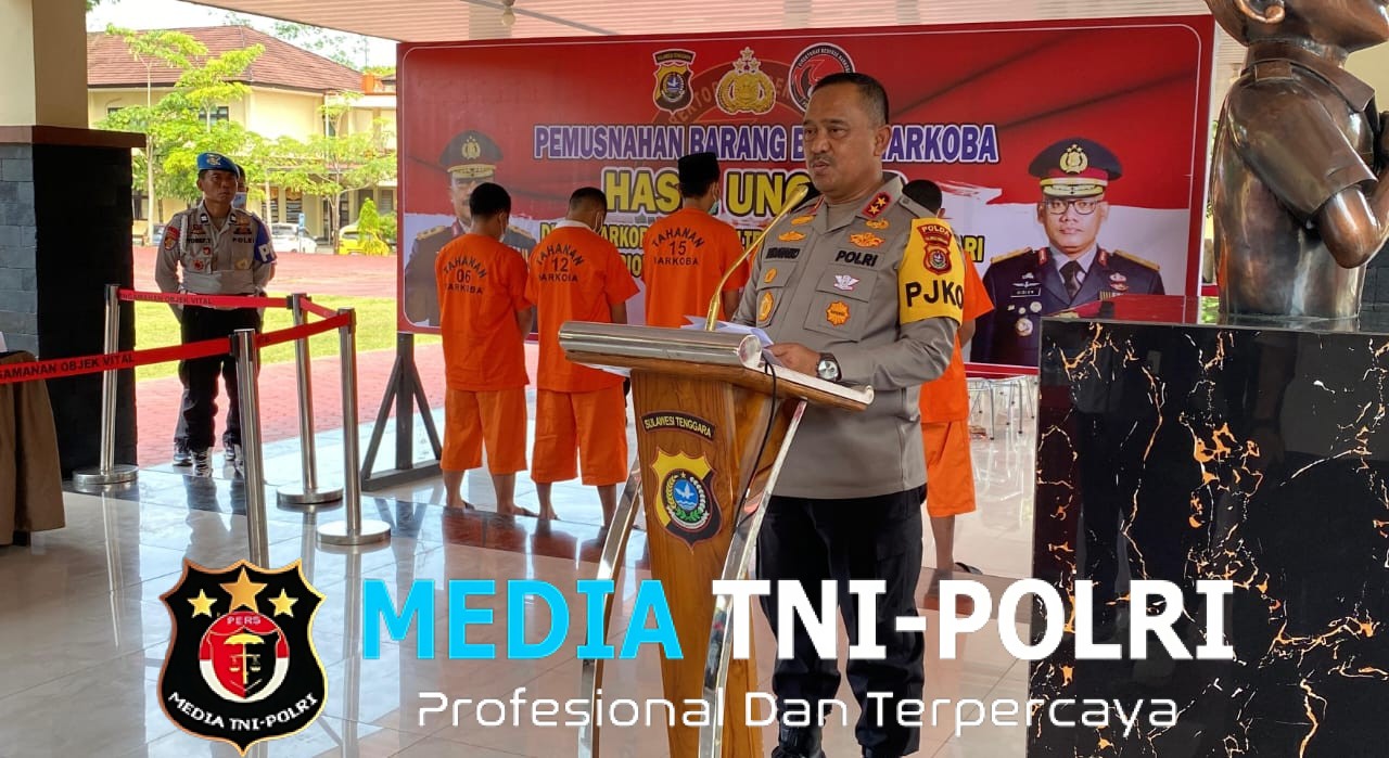 Polda Sultra Musnahkan 2,4 Kg Sabu, Kapolda Perang Narkoba Tak Boleh Kendur