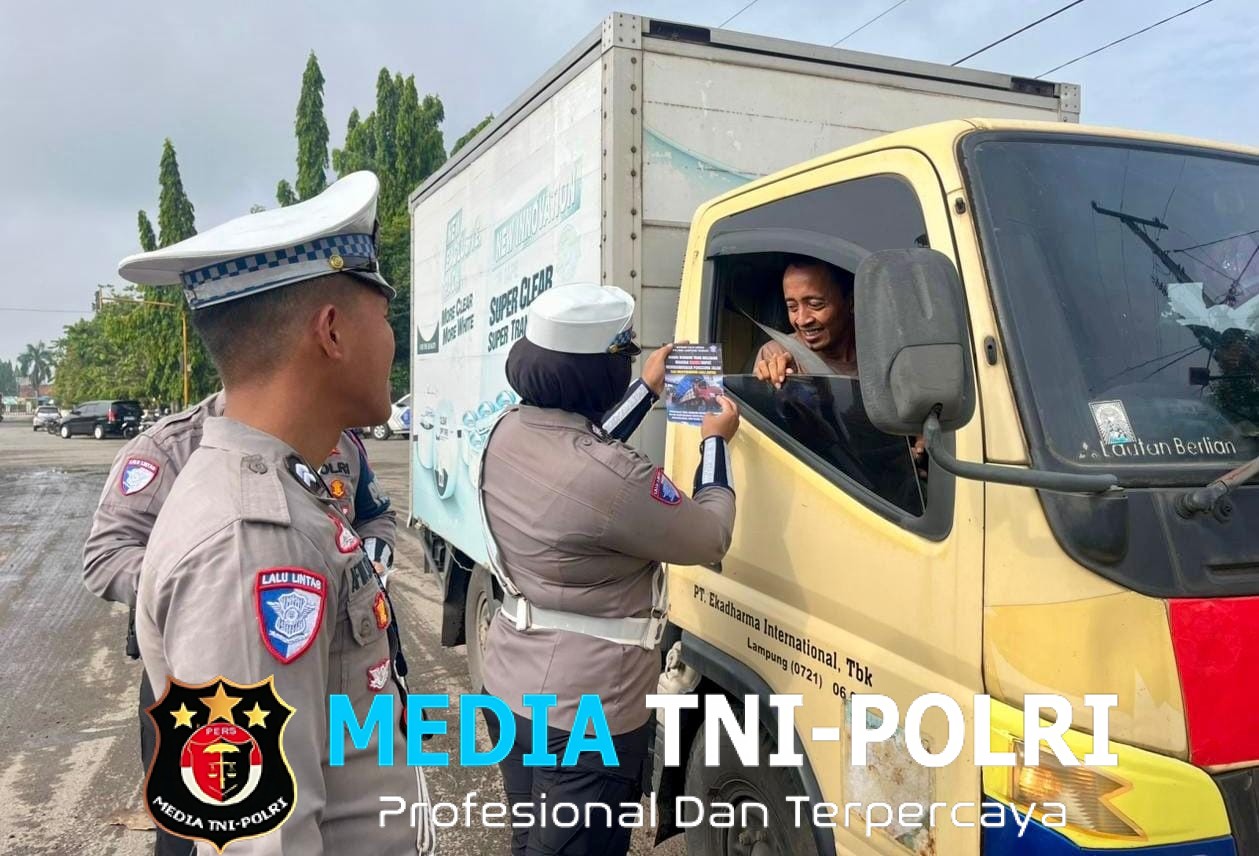 Satlantas Polres Lampung Tengah Gandeng Bappeda dan Jasa Raharja Gelar Edukasi Humanis pada Operasi Zebra Krakatau 2025