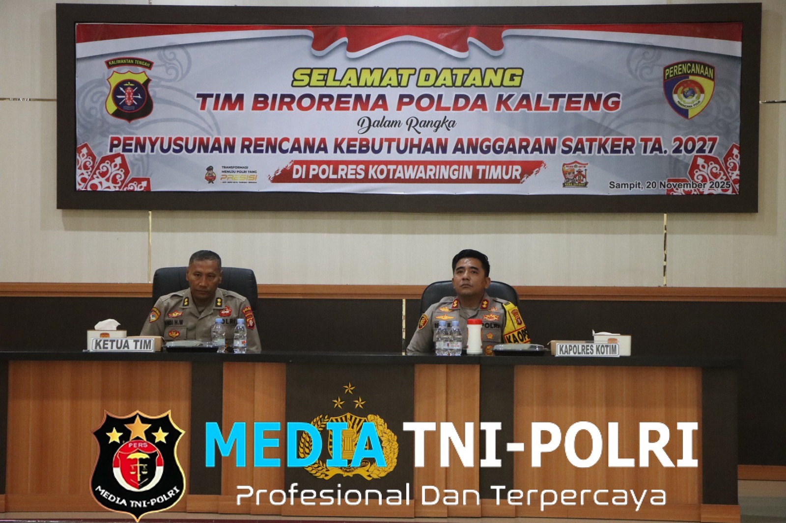 Polres Kotim Terima Kunjungan Biro Rena Polda Kalteng untuk Penyusunan Kebutuhan Anggaran Tahun 2027