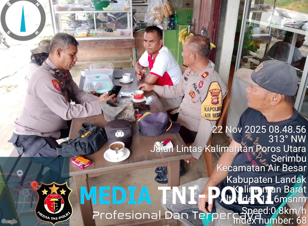 Bersahaja dan Akrab, Kapolsek Air Besar Habiskan Pagi Bersama Warga Serimbu