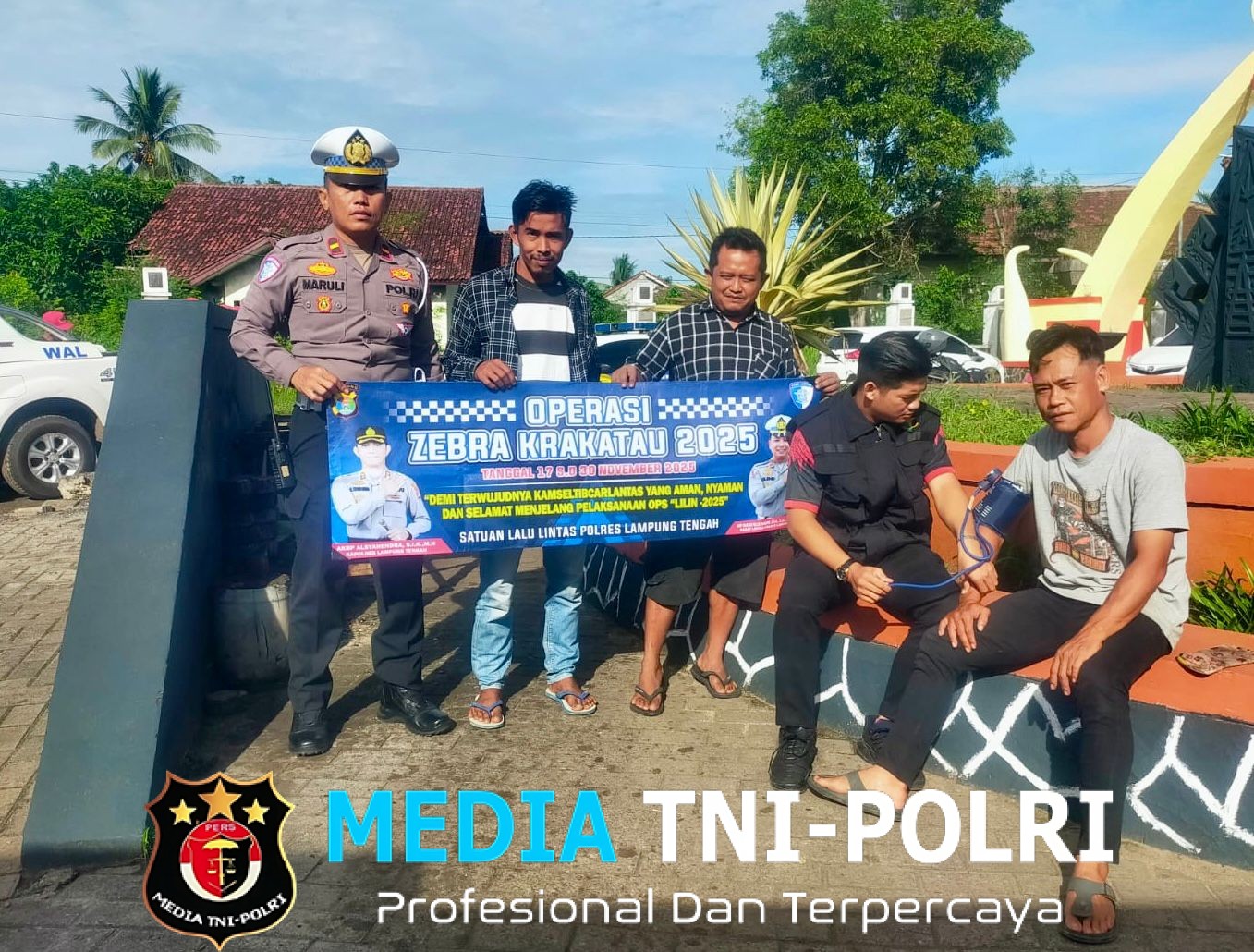 Tekan Laka Lantas, Kasatlantas Polres Lampung Tengah Lakukan Rampcheck dan Pemeriksaan Kesehatan Sopir