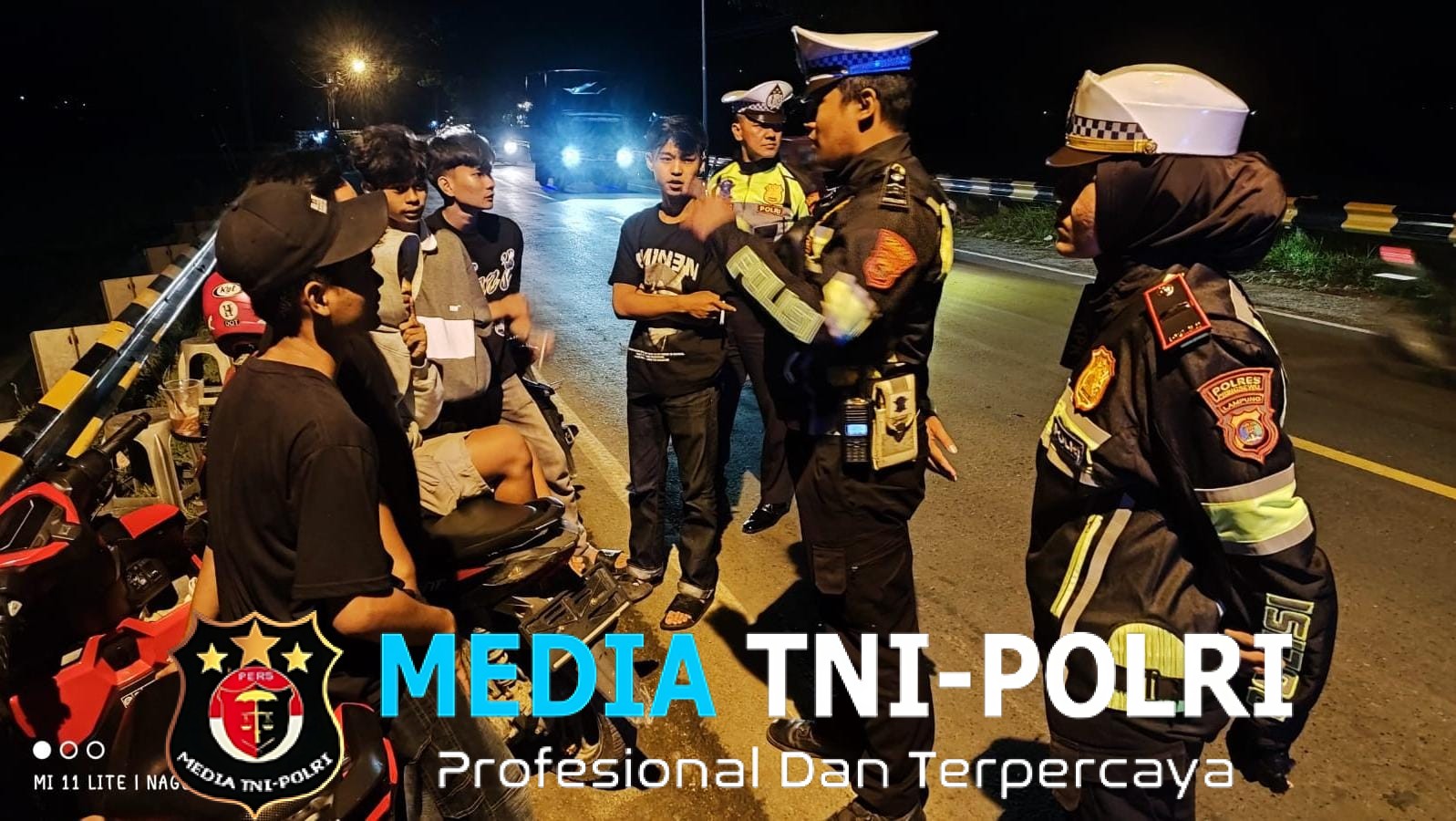 Cegah Balap Liar, Satgas Operasi Zebra Polres Pringsewu Gelar Patroli di Jalur Lintas Barat Sumatera