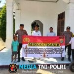 Polsek Tulang Bawang Tengah, Laksanakan Pengamanan Ibadah Gereja Minggu Kasih di Gereja GITJ Tiyuh Tirta Makmur