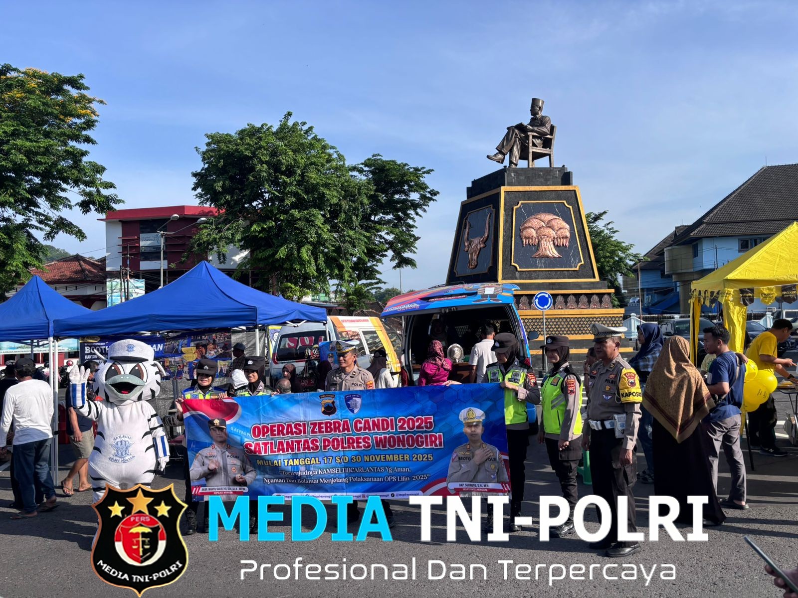 Sosialisasi Ops Zebra Candi 2025 di CFD Wonogiri, Sat Lantas Ajak Warga Tertib Berlalu Lintas