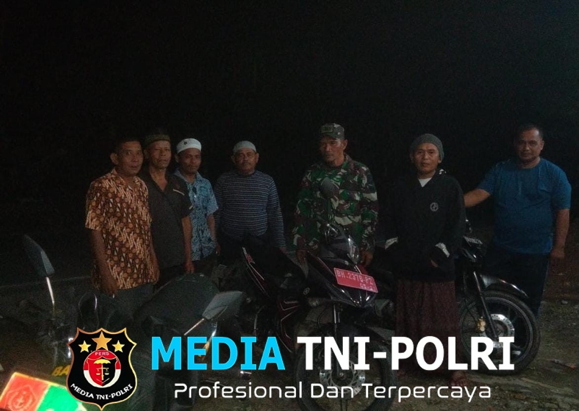 Koramil 420-07/Sungai Manau Tingkatkan Keamanan Lewat Patroli dan Komsos Malam