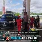 Patroli SPBU Polisi Himbau Karyawan Tetap Waspada dan Patuhi SOP