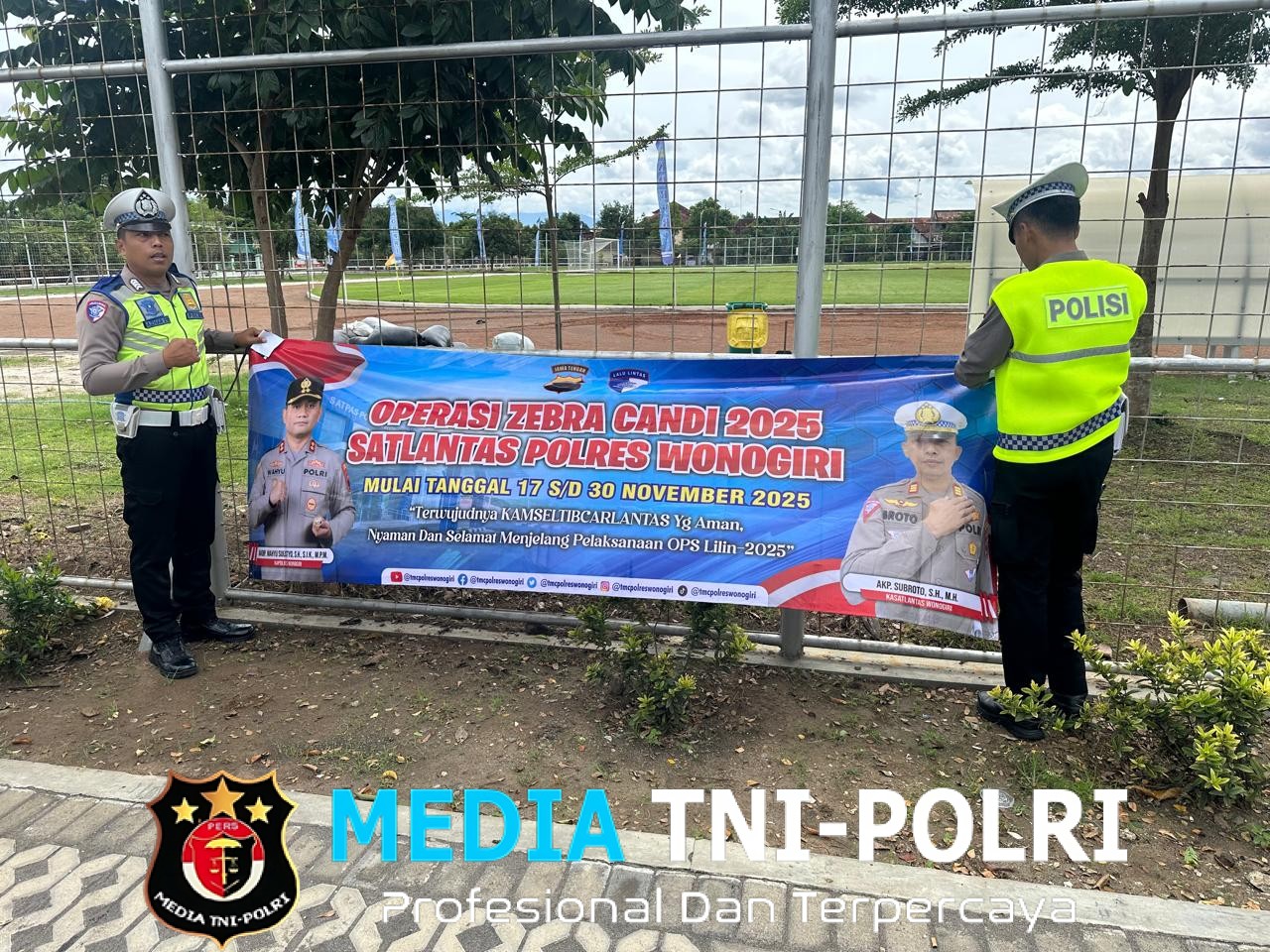Sosialisasi Ops Zebra Candi 2025 di Lapangan Pringgodani, Polres Wonogiri Edukasi Warga Soal Tertib Lalu Lintas