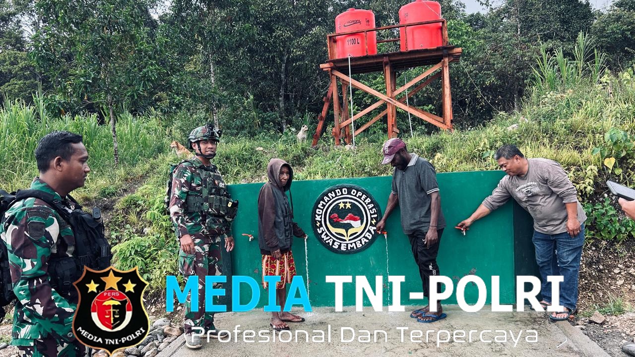 TNI Manunggal Air Hadir di Kampung Kutdol Penampungan Air Bersih Diresmikan untuk Bantu Warga Saat Kemarau
