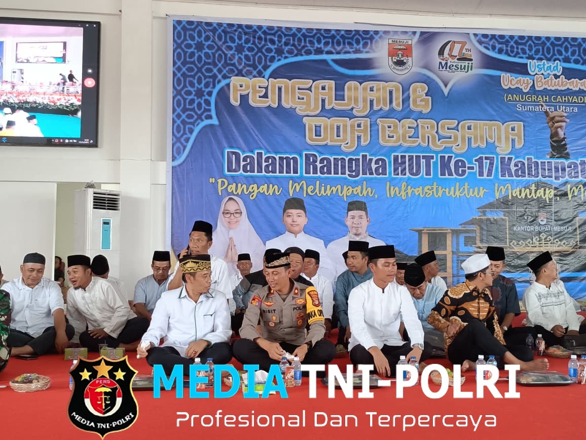 Hadiri Doa Bersama HUT Mesuji ke-17, Waka Polres Ajak Masyarakat Jaga Kerukunan dan Bangung Daerah