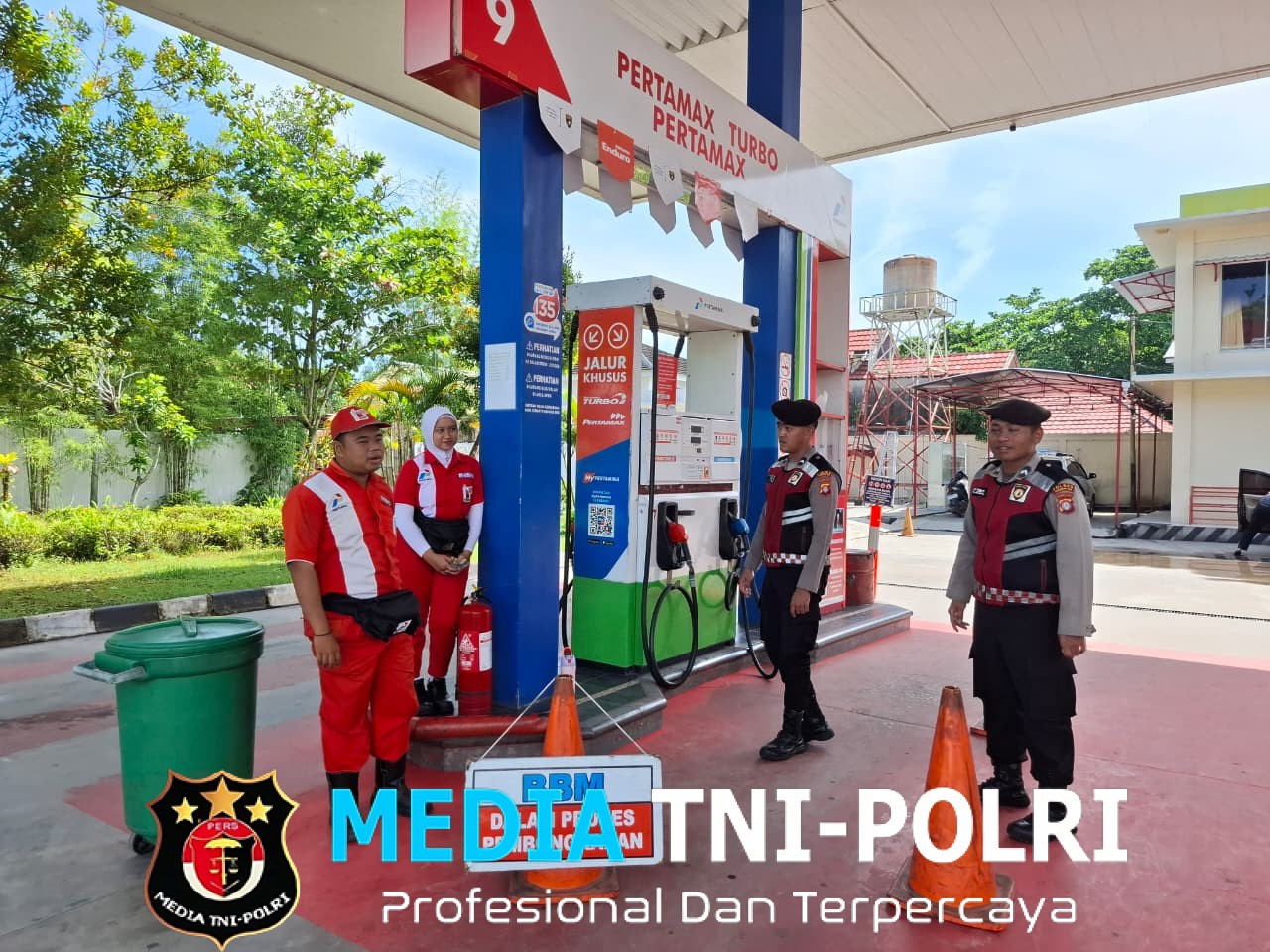 Antisipasi penyelewengan BBM Samapta Polres Kotim Gelar Patroli di SPBU