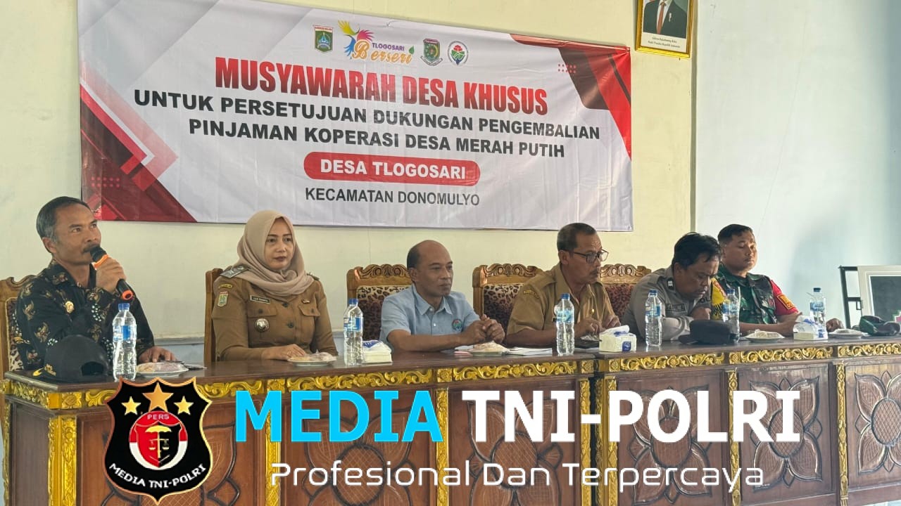Kepala Desa Tlogosari Pimpin Musyawarah Desa Khusus, Babinsa dan Bhabinkamtibmas Hadir Dukung Penyelesaian Pinjaman Koperasi Merah Putih