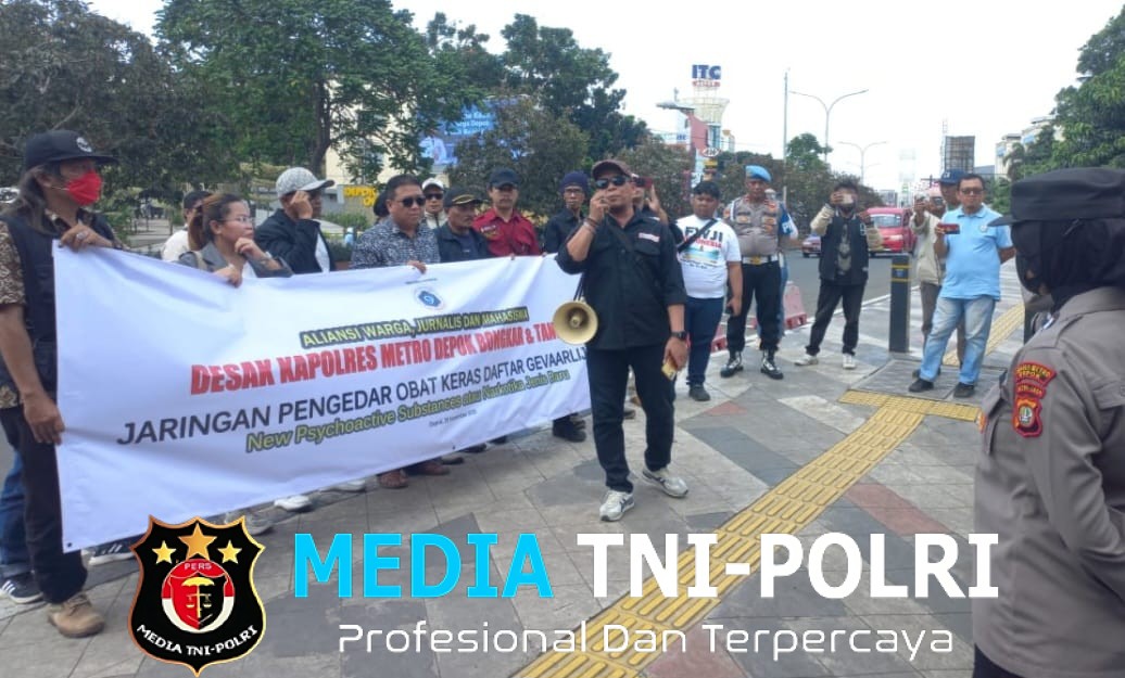 Aksi Demo Dukung Langkah Polres Depok Bersih Bersih Peredaran Obat Daftar G