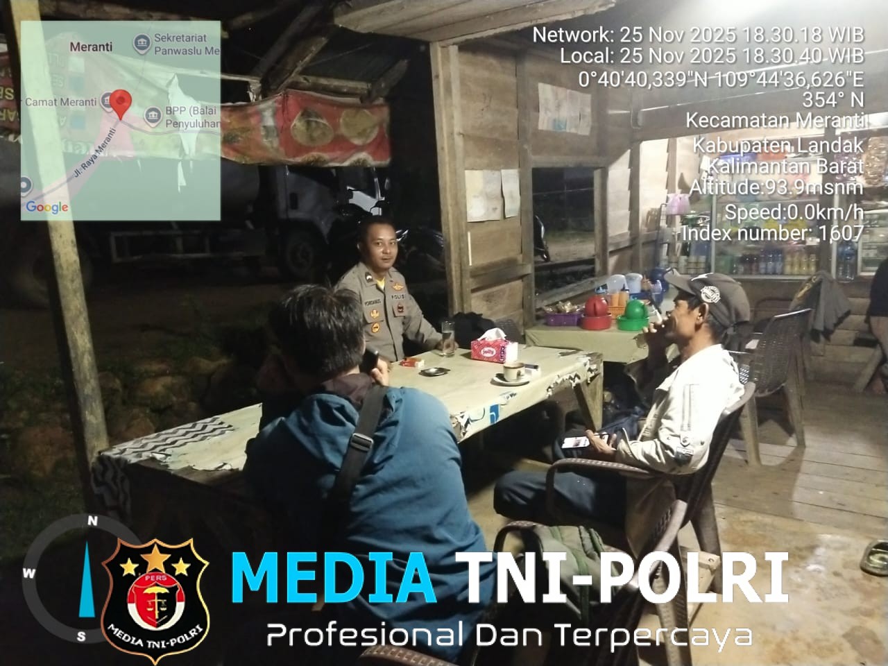 Heningnya Malam Diwarnai Patroli Polsek Meranti Siaga Cegah Gangguan Kamtibmas