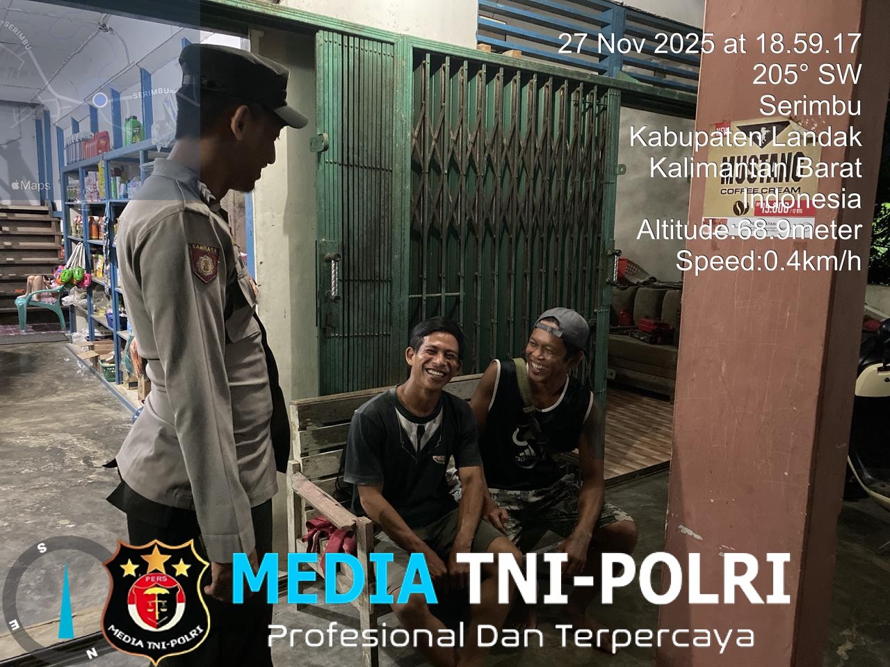 Jaga Kondusifitas, Polisi Air Besar Dialog dengan Warga Saat Patroli Malam