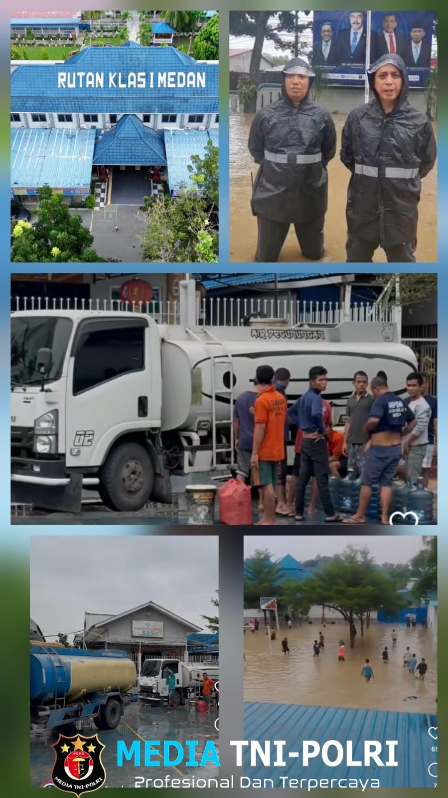 Penanganan Banjir Rutan Kelas I Medan Berjalan Efektif Warga Binaan Dievakuasi ke Rumah Ibadah dan Blok Khusus