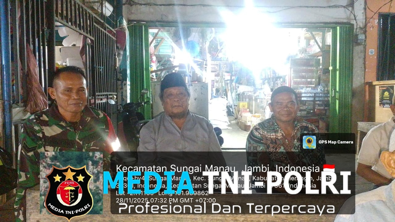 Komsos Malam Koramil 420-07/Sungai Manau