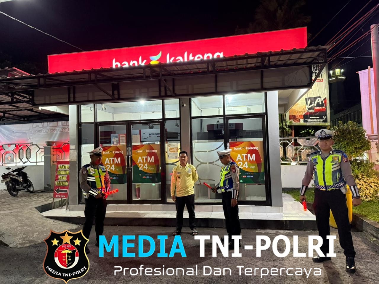 Sat Lantas Polres Kotim Laksanakan Blue Light Patrol Malam Saat OPS Zebra Telabang 2025