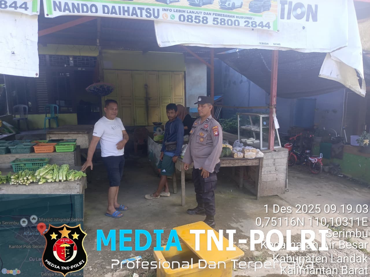 Hadir di Tengah Masyarakat, Polsek Air Besar Laksanakan Patroli Siang