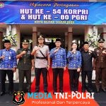 Kepala Staf Kodim 0808/Blitar Hadiri Upacara HUT KORPRI Ke-54 Dan HUT PGRI Ke 80