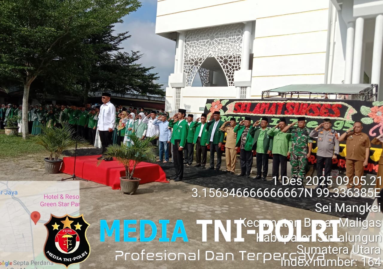 Polres Simalungun Kawal Hikmat Upacara Milad ke-95 Al Washliyah di Perdagangan, Dihadiri Bupati dan Sejumlah Tokoh Daerah