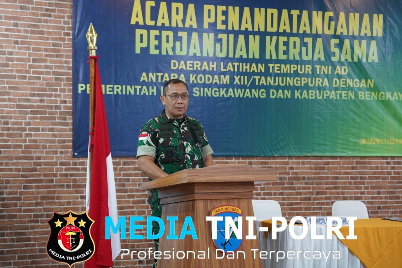 Perjanjian Kerja Sama Daerah Latihan Tempur TNI-AD Antara Kodam XII/Tanjungpura Dengan Pemerintah Kota Singkawang dan Kabupaten Bengkayang