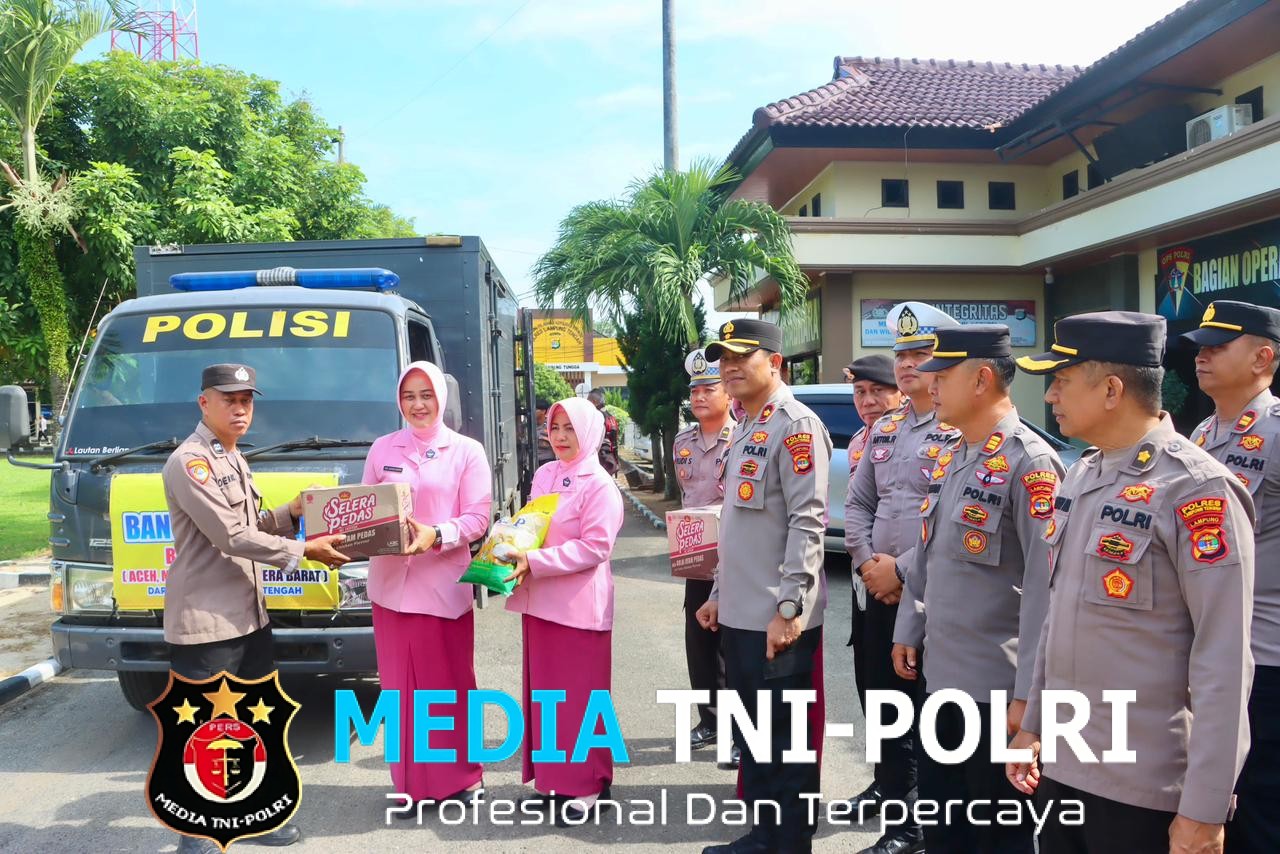 Polres Lampung Tengah Kirim Bantuan Kemanusiaan untuk Korban Bencana di Aceh, Sumut, dan Sumbar