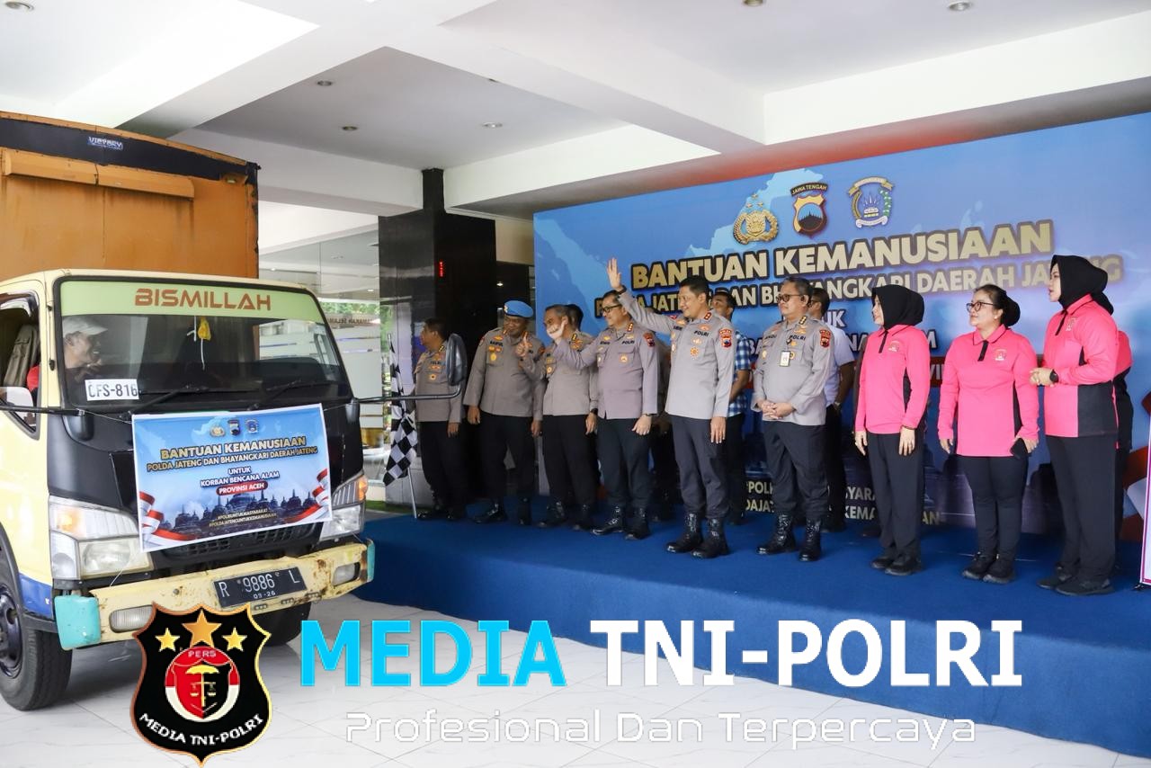 Peduli Bencana Sumatera, Polda Jateng Kirim 5 Truk Berisi Bantuan Logistik, Tenaga Medis dan Uang Tunai Rp. 2,2 Milyar