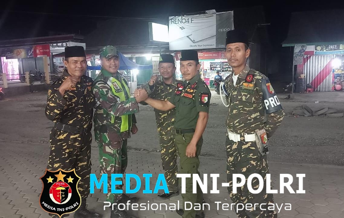 Kegiatan Patroli dan Komsos Malam Koramil 420-08/Tabir, Berjalan Aman dan Lancar