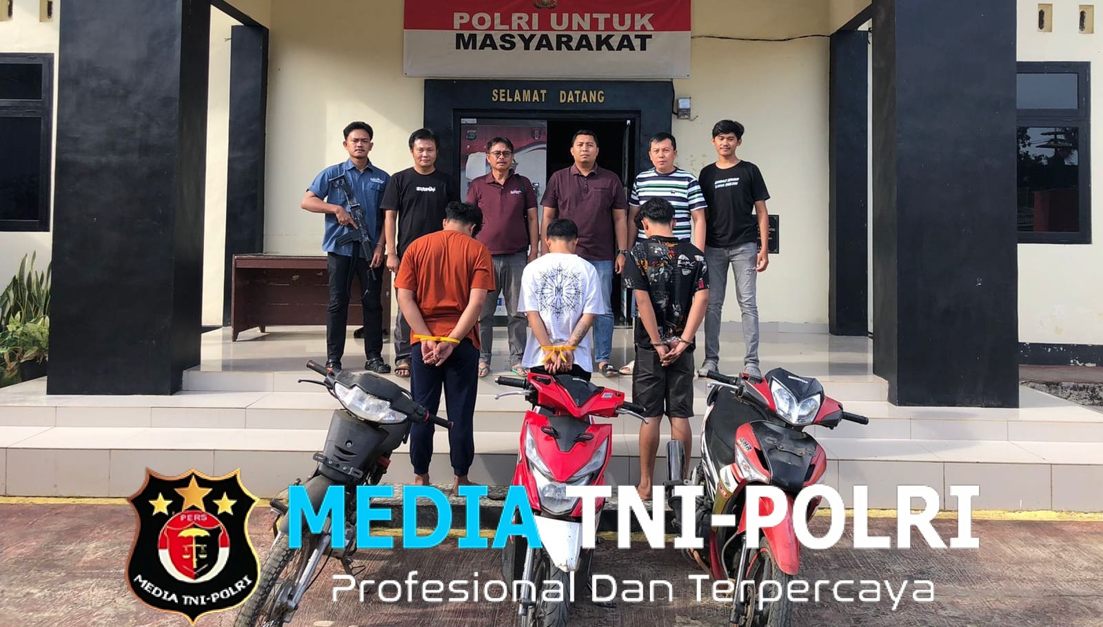 Polsek Pulau Panggung Ungkap Dua Kasus Curanmor, Tiga Tersangka Ditangkap